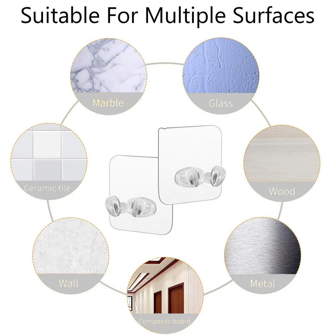 Transparent Self-Adhesive Wall Hook