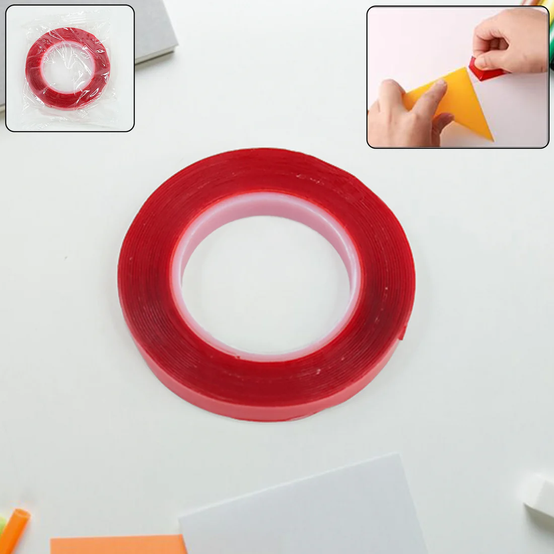 Heavy Duty Transparent Acrylic Foam Mounting Tape (3 Mtr Approx / 1 Pc) - Image 4