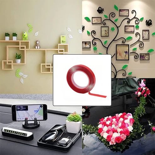 Heavy Duty Transparent Acrylic Foam Mounting Tape (3 Mtr Approx / 1 Pc) - Image 3