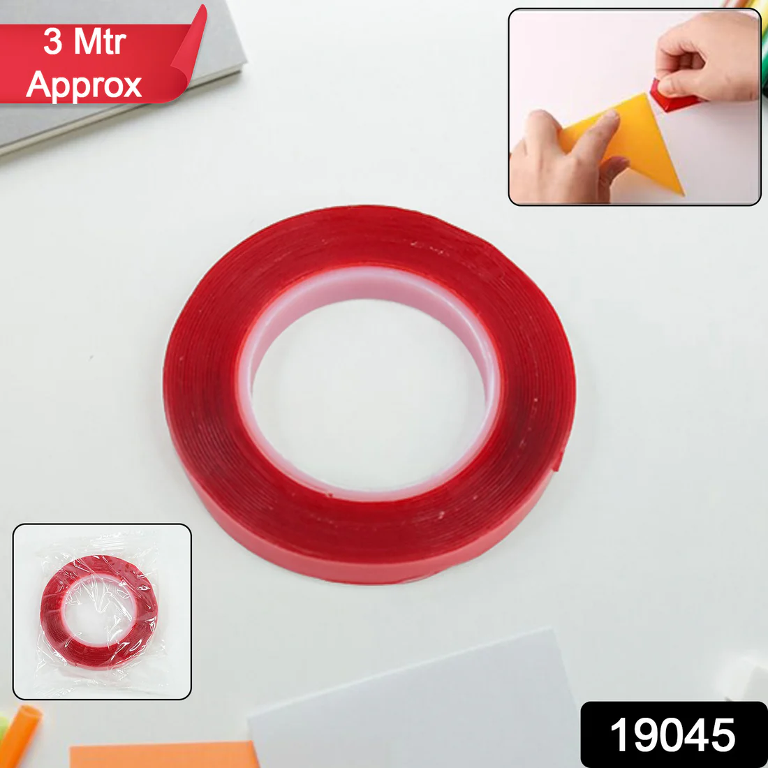 Heavy Duty Transparent Acrylic Foam Mounting Tape (3 Mtr Approx / 1 Pc) - Image 5